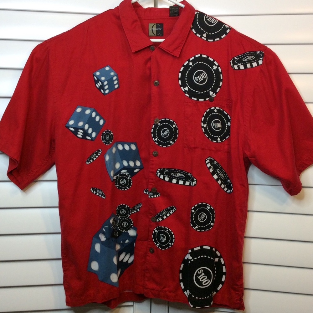 🚫Sold🚫 ChiliWear Men’s Casino Dice Chips Shirt